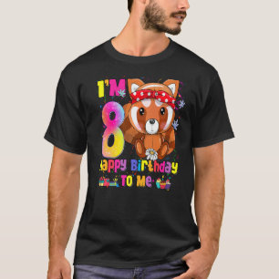 8 Year Old Girl Princess Little Red Panda 8th Bir T-Shirt