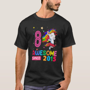 8 Year Old  Girls Teens  Unicorn 8th Birthday T-Shirt