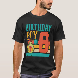 8 Year Old Guac Avocado Themed 8Th Birthday Party  T-Shirt
