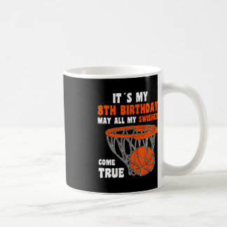 8 Year Old Happy 8th Birthday Basketball 8th Birth Coffee Mug