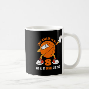 8 Year Old Happy 8th Birthday Bysketbyll 8th Birth Coffee Mug