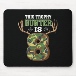 8 Year Old Hunting 8th Birthday Party Deer Hunter  Mouse Mat
