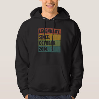 8 Year Old Legend Since October 2014 8th Birthday Hoodie