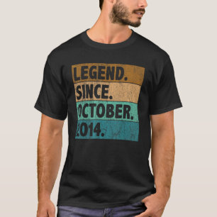 8 Year Old Legend Since October 2014 8th Birthday T-Shirt