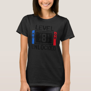 8 Year Old Level 8th Birthday Boy Video Games Gam T-Shirt
