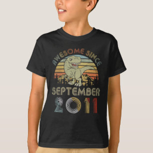 8 Year Old September 2011 8th Dinosaur Birthday T-Shirt