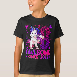 8 Year Old Unicorn Gifts For Girls 8th Birthday Gi T-Shirt
