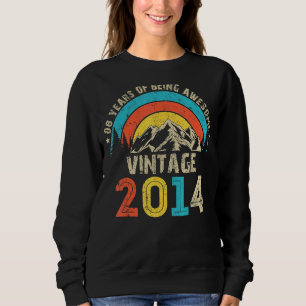 8 Year Old Vintage 2014 8th Birthday Sweatshirt