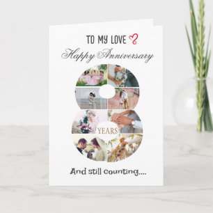8 Year Wedding Anniversary Photo Card