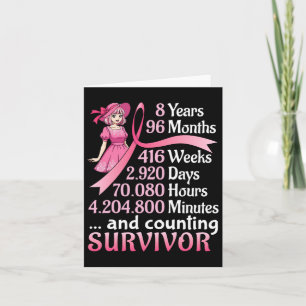 8 Years 96 Months And Counting Breast Cancer Survi Card