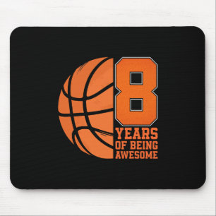 8 Years Of Being Awesome Sketll Lover 8th Birthday Mouse Mat