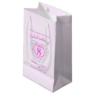8 years of love tourmaline two tone gift bag