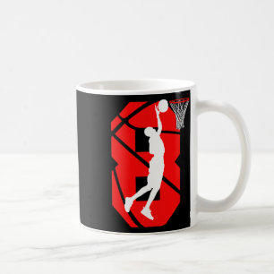 8 Years Old 8th Birthday Boy Bysketbyll Lovers Coffee Mug