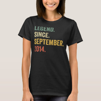 8 Years Old  8th Birthday Legend Since September 2 T-Shirt