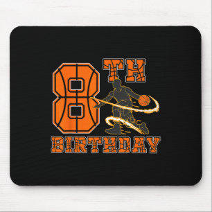 8 Years Old Basketball Player 8th Birthday Boy Son Mouse Mat