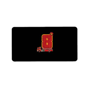 8 Years Old Birthday Boy Gifts Firefighter Label