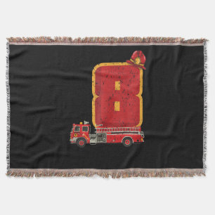 8 Years Old Birthday Boy Gifts Firefighter Throw Blanket