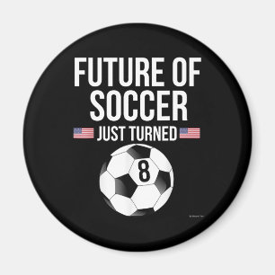 8 Years Old Birthday Gift for Soccer boys Magnet