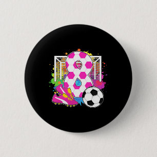 8 Years Old Birthday Girl 8th Birthday Soccer Them 6 Cm Round Badge
