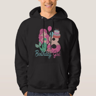 8 Years Old Birthday Girl Gifts Mermaid 8th Birthd Hoodie