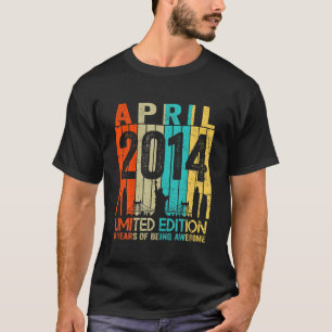 8 Years Old Birthday Vintage April 2014 Limited Ed T-Shirt