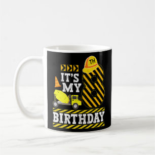 8 Years Old Boy It's My 8th Birthday Construction Coffee Mug