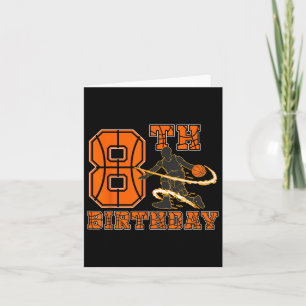 8 Years Old Bysketbyll Player 8th Birthday Boy Son Card