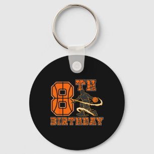 8 Years Old Bysketbyll Player 8th Birthday Boy Son Key Ring