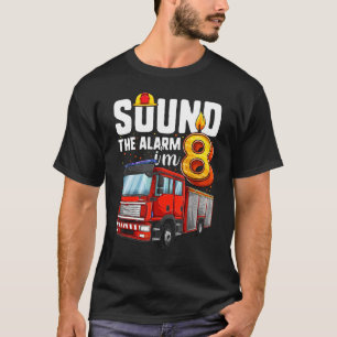 8 Years Old Firetruck Birthday Boy Firefighter 1 T-Shirt
