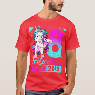 8 Years Old Flossing Unicorn Gifts 8th Birthday Gi T-Shirt