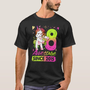 8 Years Old Flossing Unicorn Gifts 8th Birthday Gi T-Shirt