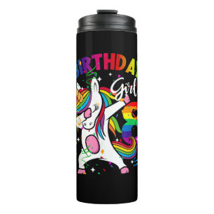 8 Years Old Kid 8th Birthday Gift Dabbing Unicorn Thermal Tumbler