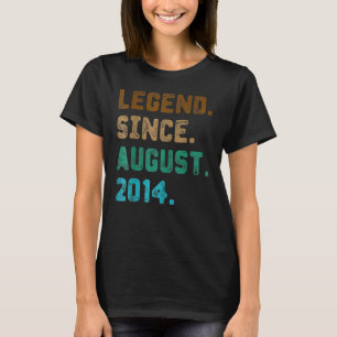 8 Years Old Legend Since August 2014 8th Birthday T-Shirt