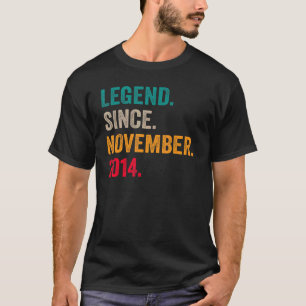 8 Years Old Legend Since November 2014 8th Birthd T-Shirt