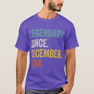 8 Years Old Legendary Since December 2014 8th Birt T-Shirt