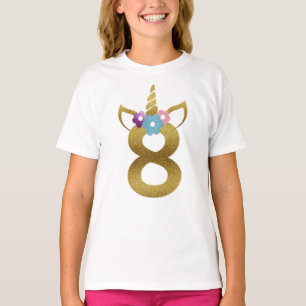 8 years old Unicorn Birthday Girl for Kids T-Shirt