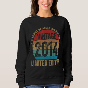 8 Years Old Vintage 2014 Edition Retro 8th Birthda Sweatshirt