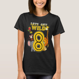 8 Years Old Zoo Animals Safari 8th Birthday Boys G T-Shirt