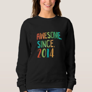 8 Yrs Old Girl Heart Floral Decor Awesome Since 2 Sweatshirt