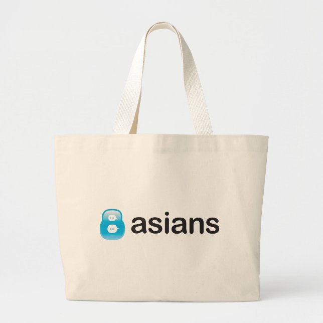 8Asians Totebag Large Tote Bag (Front)