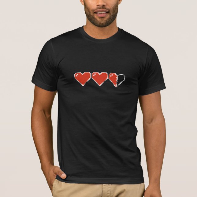 8bit Heart Metre T-Shirt (Front)