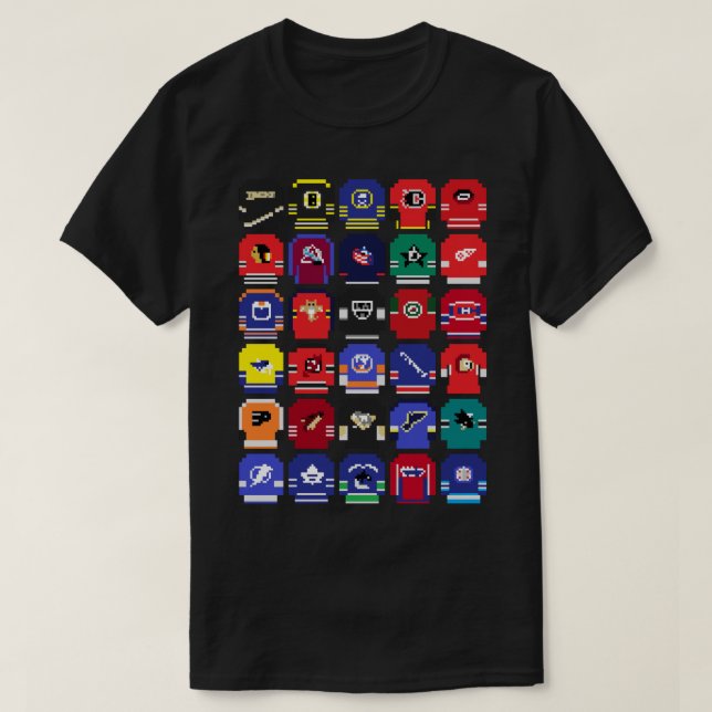 8Bit Hockey Jerseys T-Shirt (Design Front)