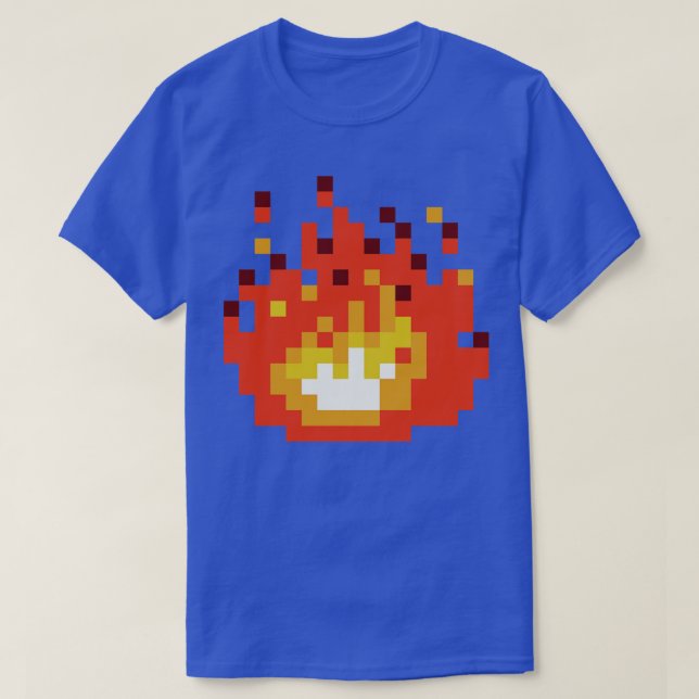 8bit Orange Fire T-Shirt (Design Front)