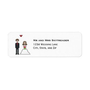 8bit Pixel Gamer Bride & Groom Wedding