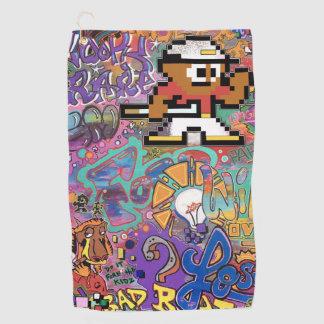 8bit Tee Time XXX3 Design Golf Towel