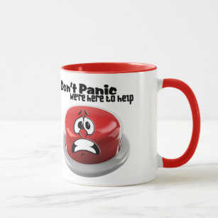 #8Don't Panic Ringer Mug
