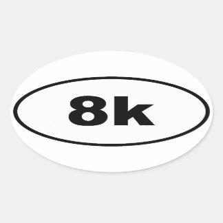 8k oval sticker
