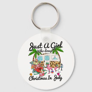 8mzz Just A Girl Who Loves Christmas In July Campi Key Ring