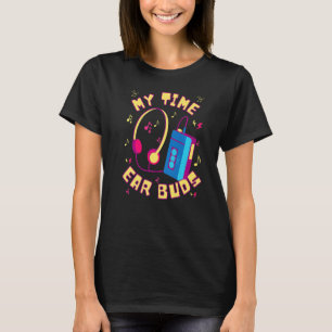 8o's music retro earplug casette recorder 80s part T-Shirt