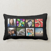 8p-1, Personalised Photo Collage Lumbar Pillow